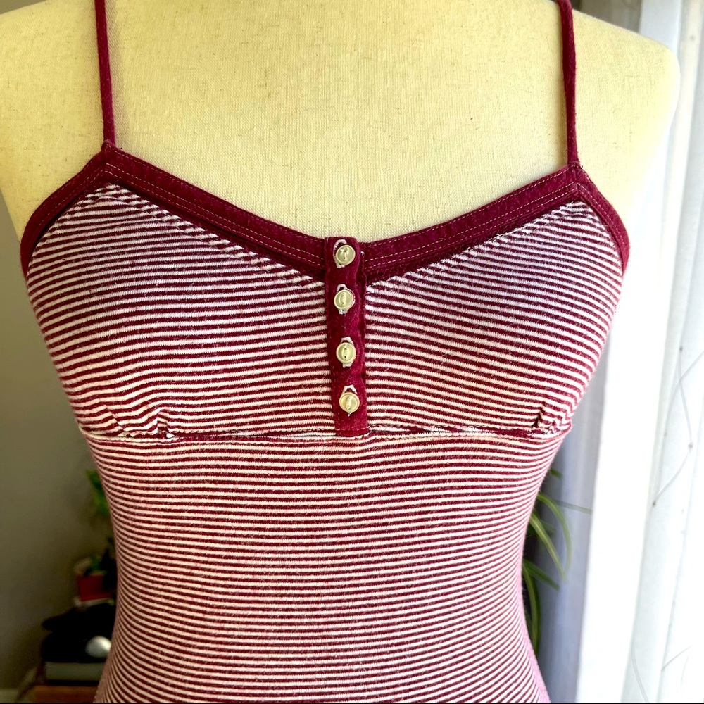 I don’t know the brand, striped cami with buttons